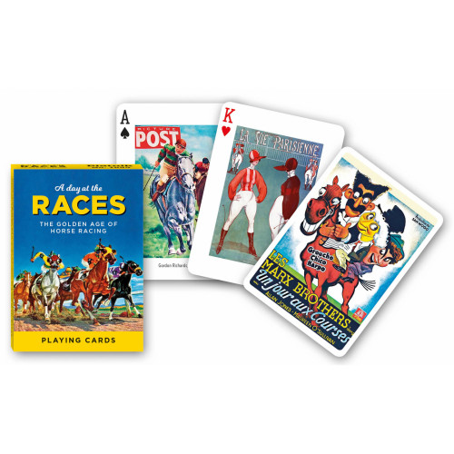 Carti de joc de colectie Piatnik, cu tema "A Day at the Races"